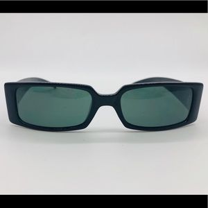 Vintage Polaroid sunglasses slim black rectangular